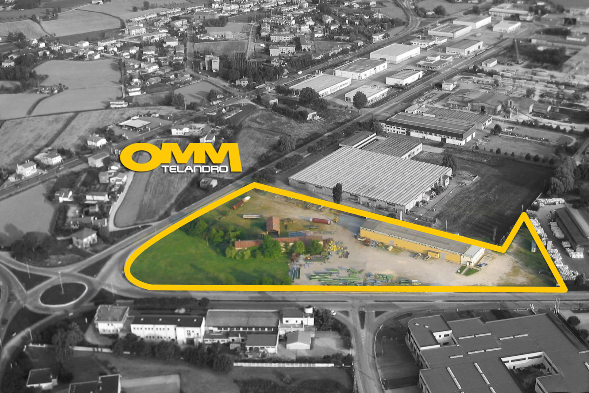 Omm telandro headquarters monselice aerial view